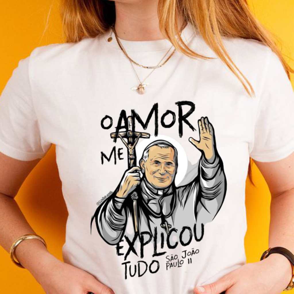 Blusa tshirt feminina SÃO JOÃO PAULO , CAMISETA UNISSEX tshirt cristã, gospel plus size