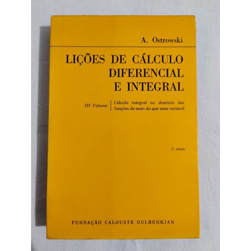 Lições de cálculo diferencial e integral