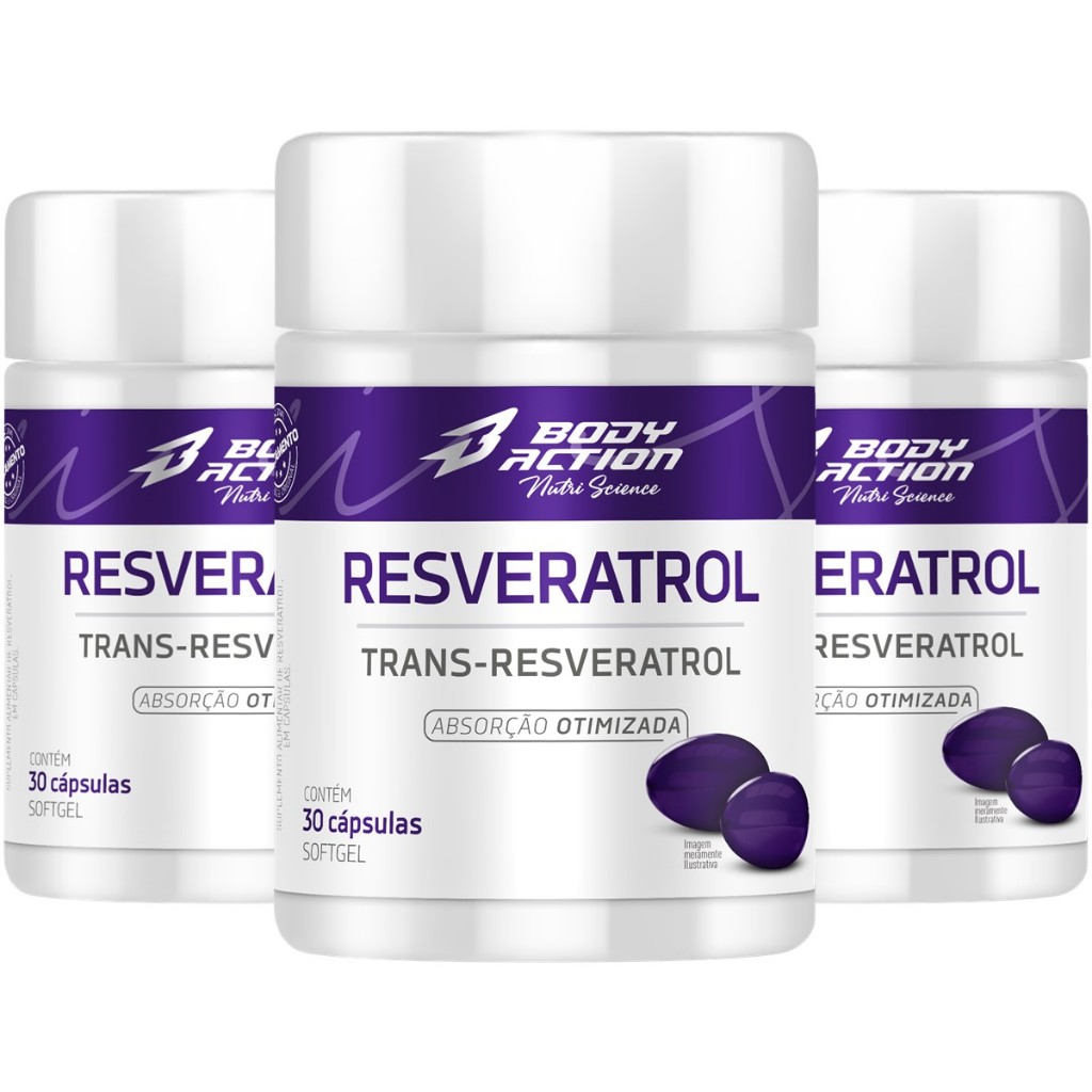 Kit 3x Trans-Resveratrol Total 90 Cápsulas - 3 Meses Nutrilibrium - Health