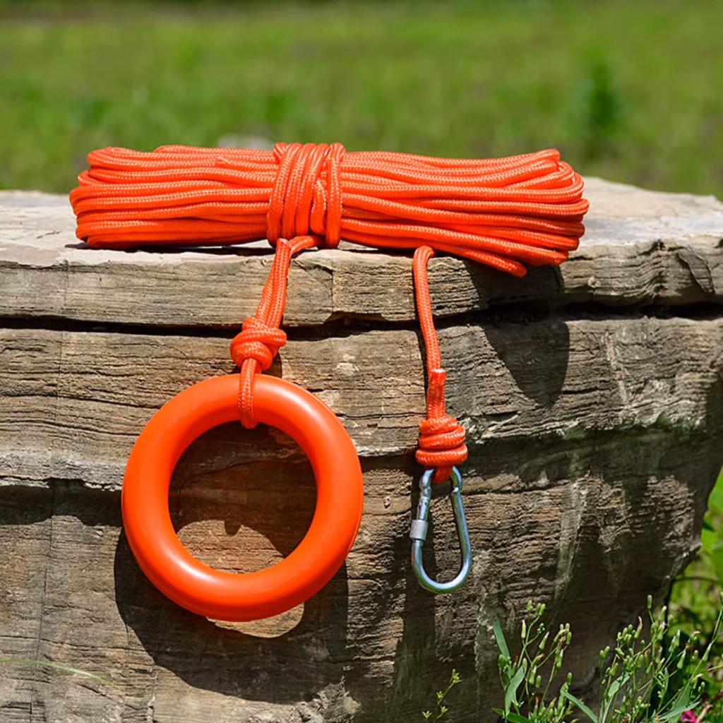 Corda Salva-Vidas 30m Corda Flutuante de água Bóia de Resgate de Incêndio Anel de Segurança Equipamento de Outdoor
