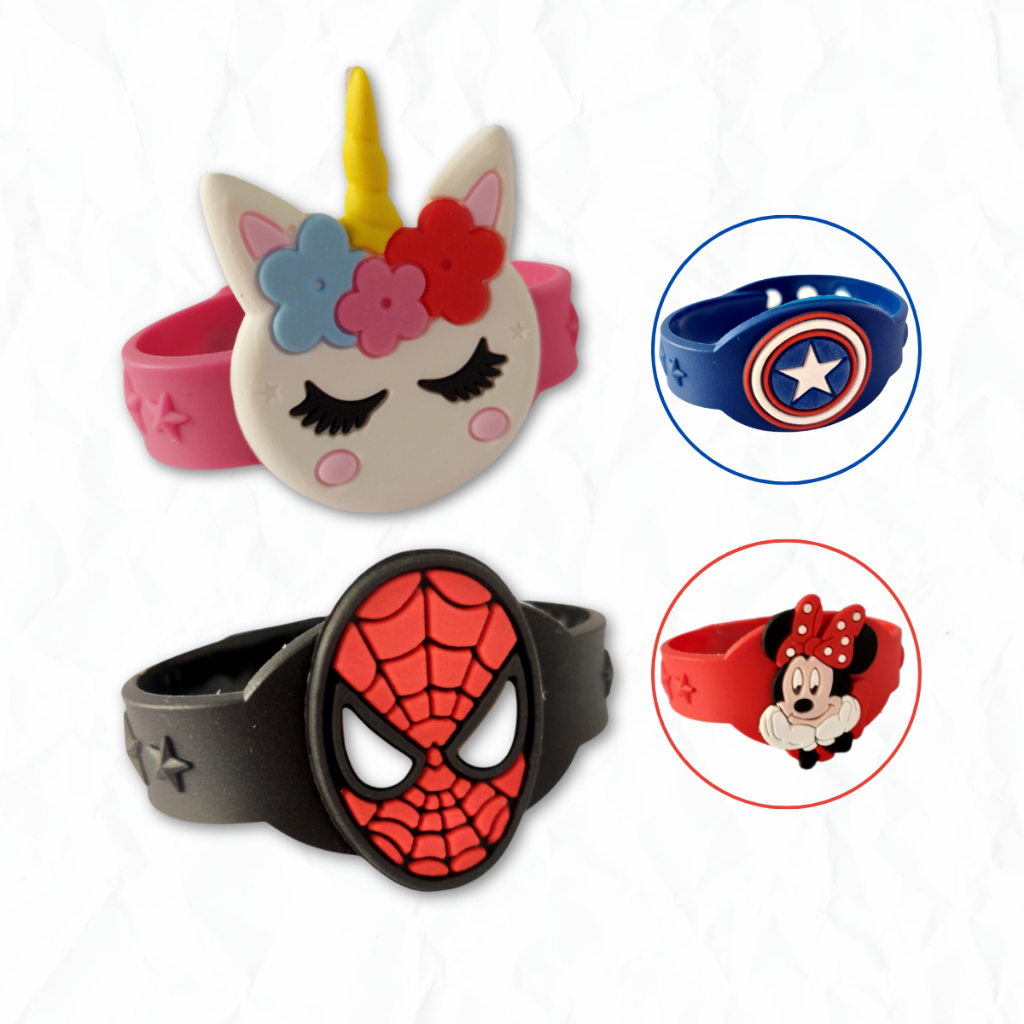 Pulseira Infantil Personagens Menino Menina