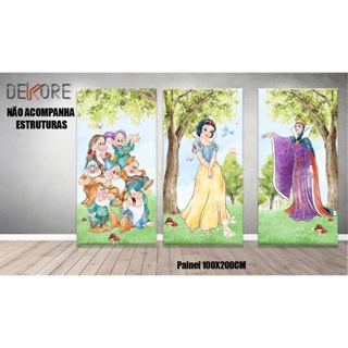 Trio Capas Branca Neve Aquarela + Anões + Bruxa em Oferta na Shopee
