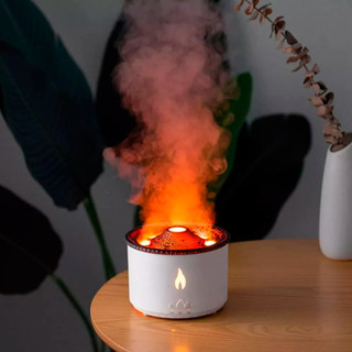 Umidificador Vulcão com LED e Desligamento Automático – Melhora o Ar e o Sono em Oferta na Shopee
