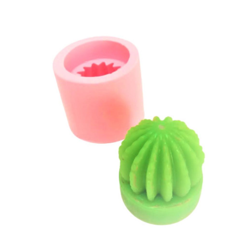 SUCULENTA CACTO BOLA VELA ( KIT COM 3 MOLDES ) FORMA SILICONE