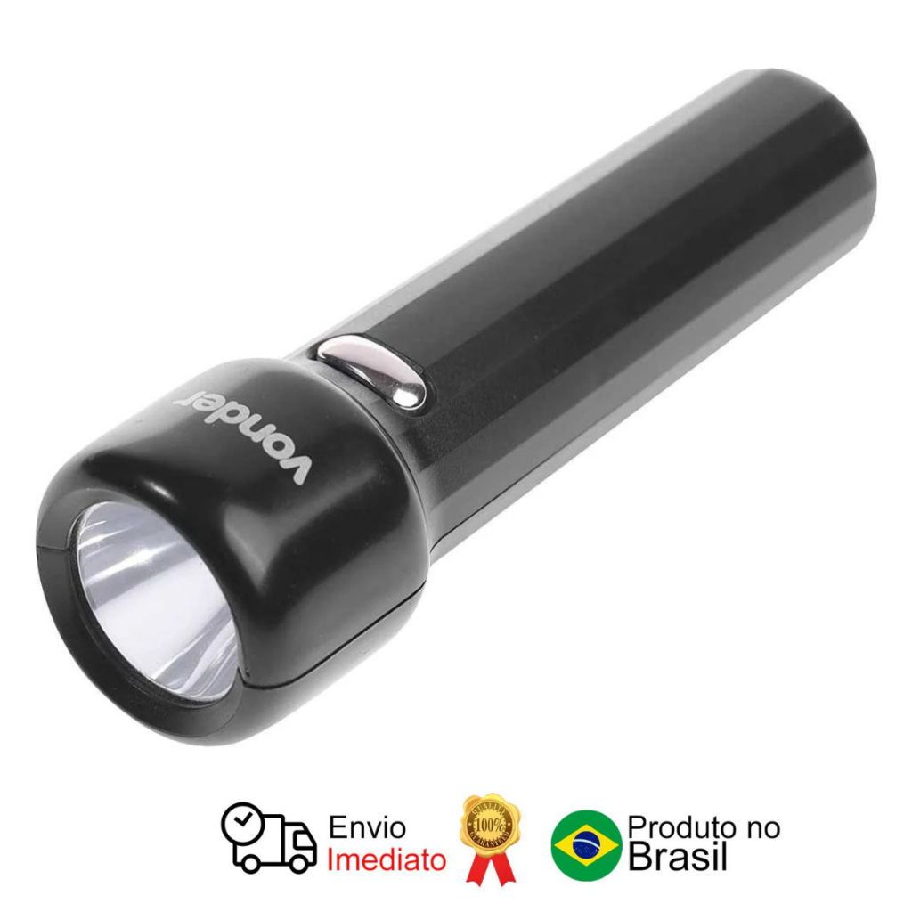 Minilanterna Recarregável 50 Lúmens Bateria De Lítio Vonder em Oferta na Shopee