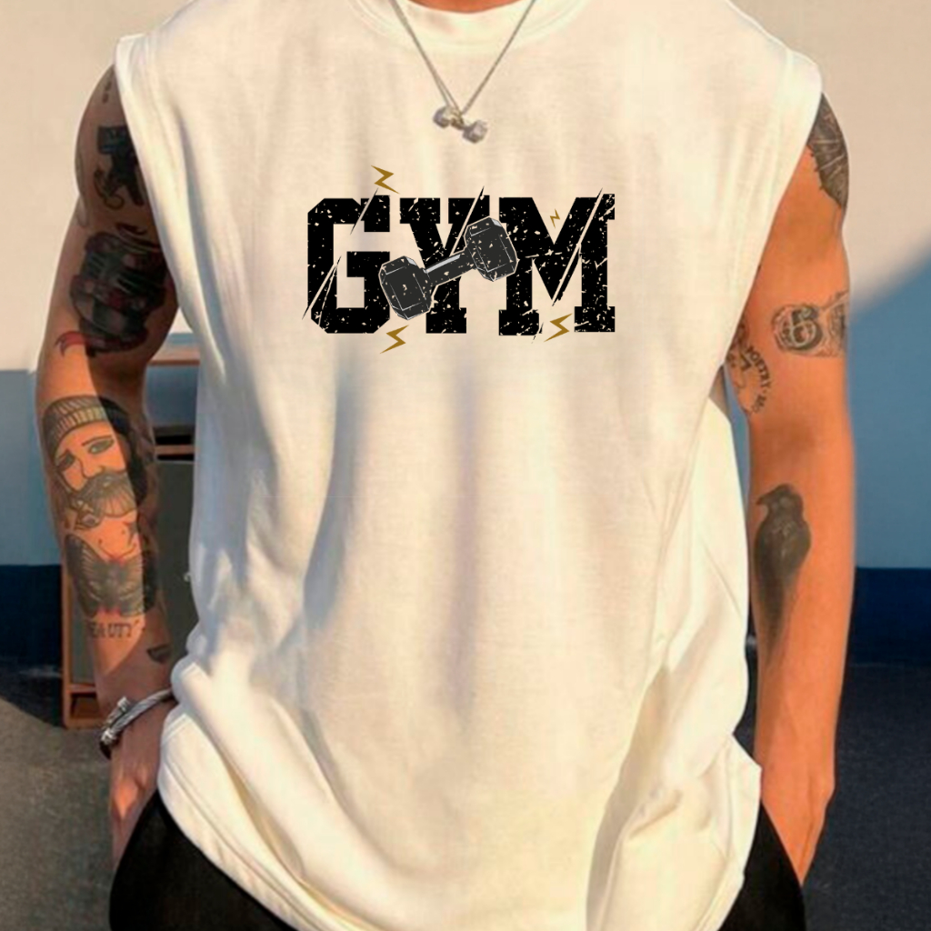 Camiseta Camisa Regata Oversized Academia Musculação Treino Gym Masculina Confortavel