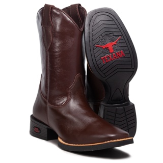 Bota Masculina Country Lisa sem Bordado Rústica Texana Cano Longo Bico Quadrado Mista Cores em Oferta na Shopee