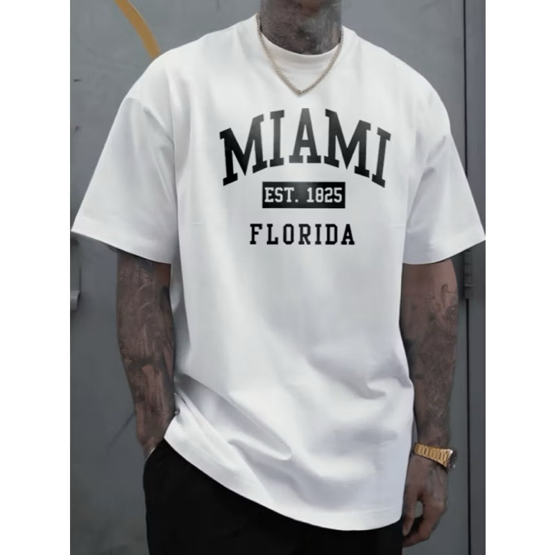 Camiseta Oversized Treino Streetwear California Miami 100% algodão Unissex Academia P ao G3
