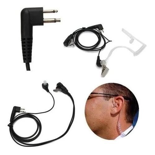 Fone com microfone de lapela  ptt para radio motorola EP450 SP50 de tubo acústico transparente