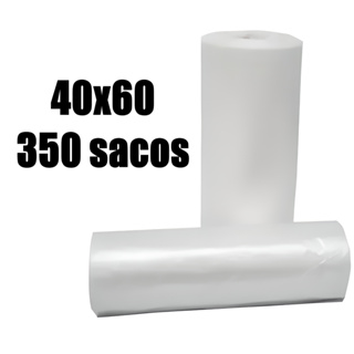 Bobina Picotada Fundo Reto 40x60 com 350 Sacos Transparente em Oferta na Shopee