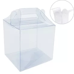 20 Maletinhas De Acetato 15x15x15 Transparente P/ presentes kits lembrancinhas panetone pascoa