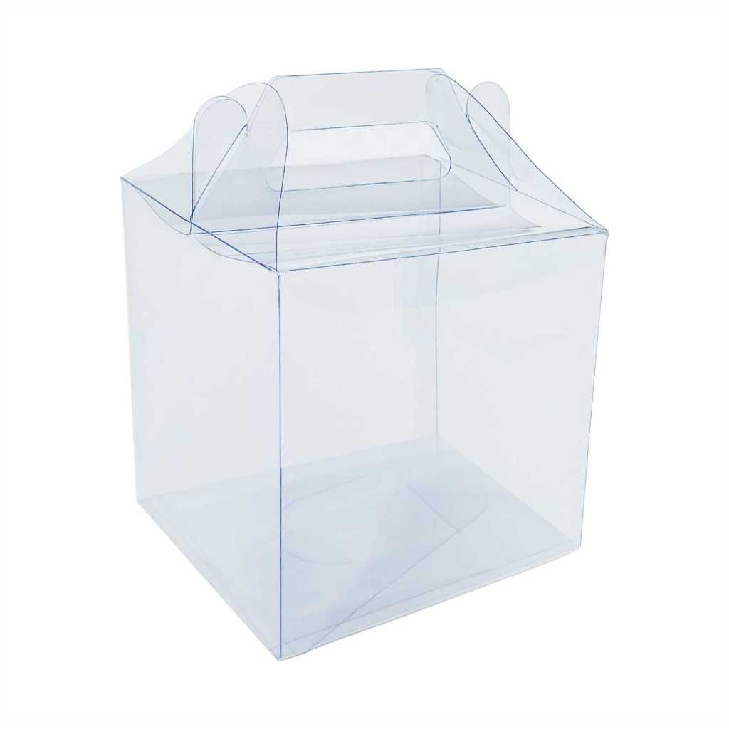 50 Maletinhas De Acetato 15x15x15 Transparente P/ presentes kits lembrancinhas panetone pascoa