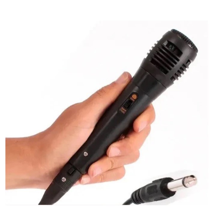 Microfone Karaokê Cabo 3m Completo Microfone Karaokê Cabo 3m Completo