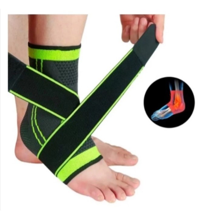 Kit 2 Tornozeleira de Compressão Ortopédica Estabilizadora Exercícios Fitness Esportes (9644)