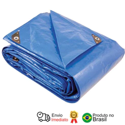 Lona Reforçada De Polietileno Azul 12 M X 8 M Vonder Plus