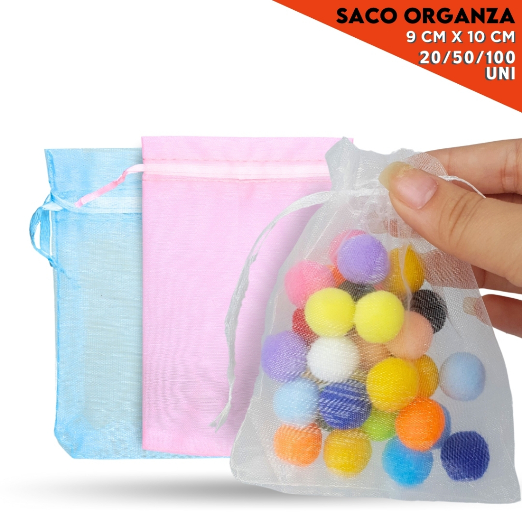 Saquinhos De Organza - Saquinhos De Lembrancinhas 9x12 Diversas Cores - 20/50/100 Unidades - NL