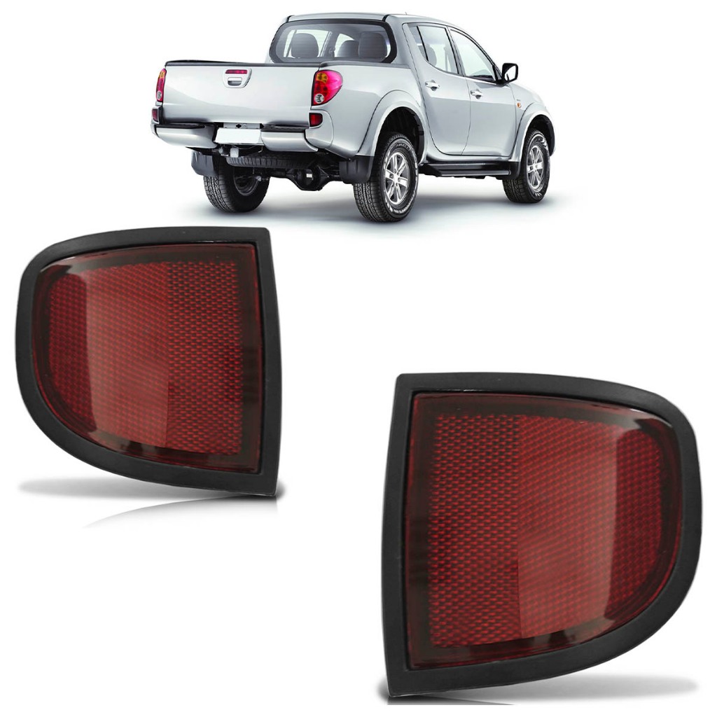 Aplique Defletor Parachoque Traseiro L200 Triton 2008 2009 2010 2011 2012 2013 2014 2015 em Oferta na Shopee