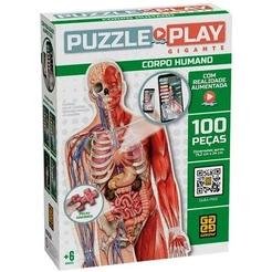 Quebra-cabeça Play Gigante Corpo Humano 100 Peças - Grow