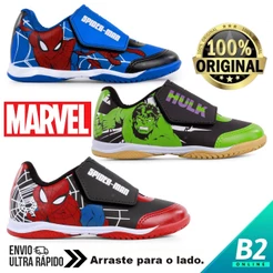 Chuteira Futsal Dray Marvel Original Sem Cadarço Infantil 100% Original Com Nota Fiscal e Garantia