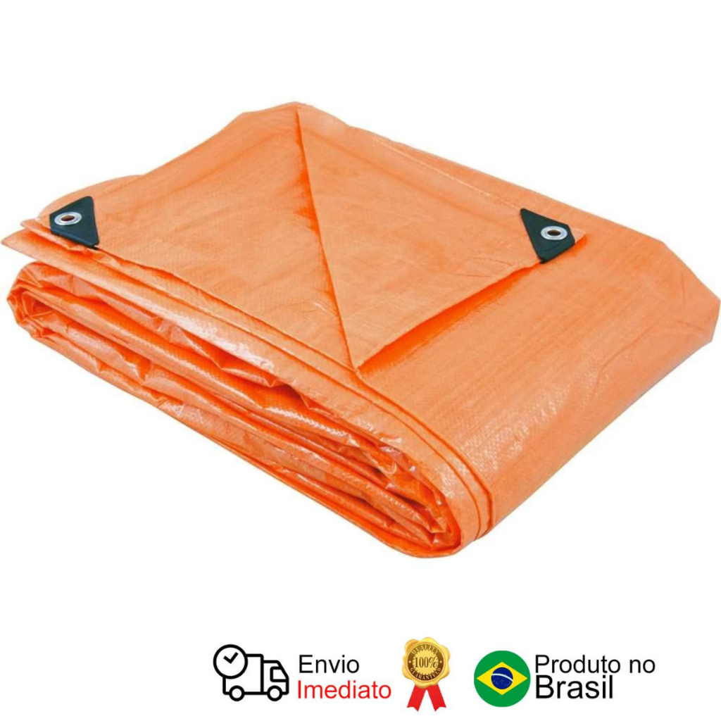 Lona De Polietileno Laranja 6 M X 4 M Vonder em Oferta na Shopee