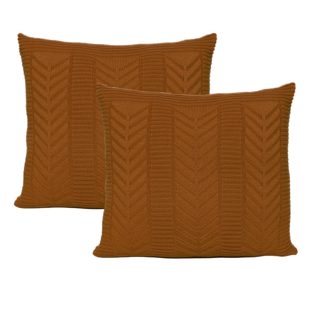 Kit 2 Capas De Almofadas Tricot Decorativa Sofá Cama Links