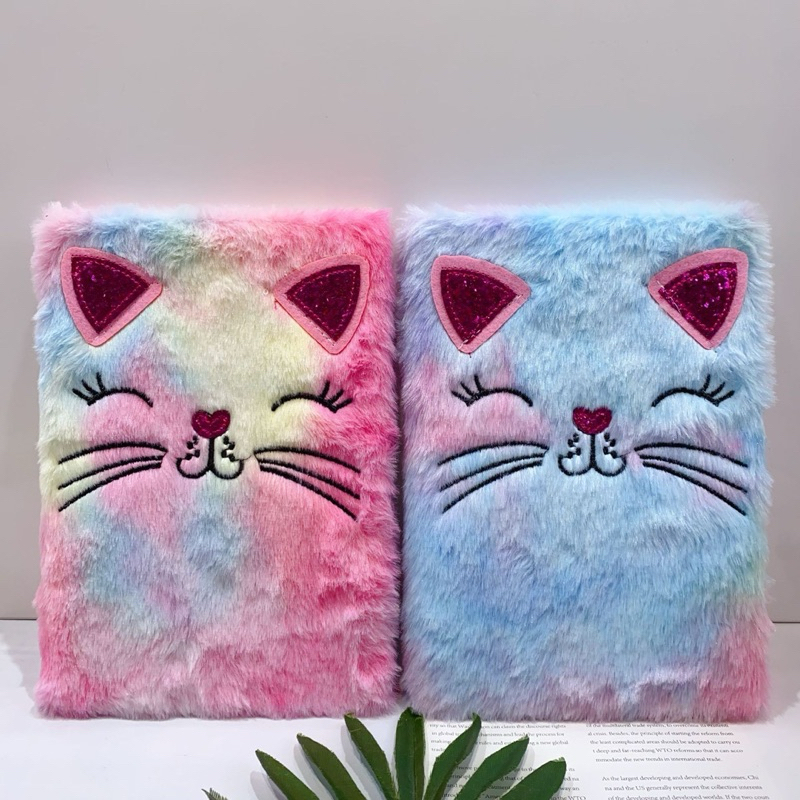 Caderno Pelúcia Modelos Colorido GATINHO em Oferta na Shopee