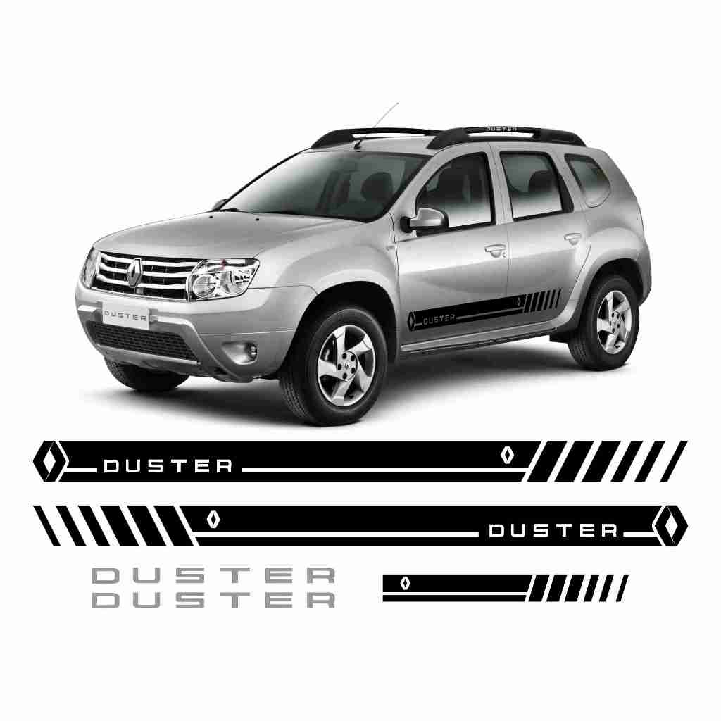 Kit 5 Faixa Lateral E Traseira Hack Bagageiro Renault Duster Personalizado Sport Acessório Tuning Sticker RN36