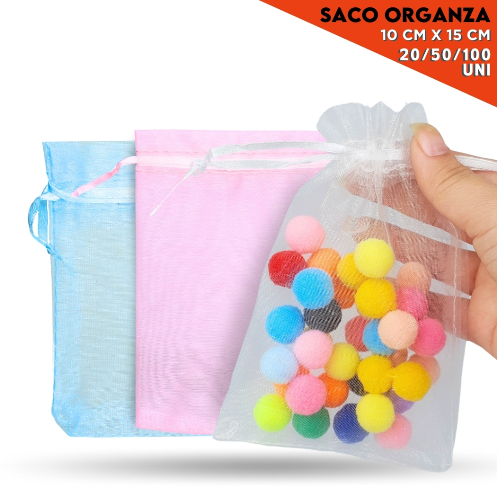 Saco Organza - Saquinho Para Lembrancinha 10x15 Diversas Cores - 20/50/100 Unidades -NL