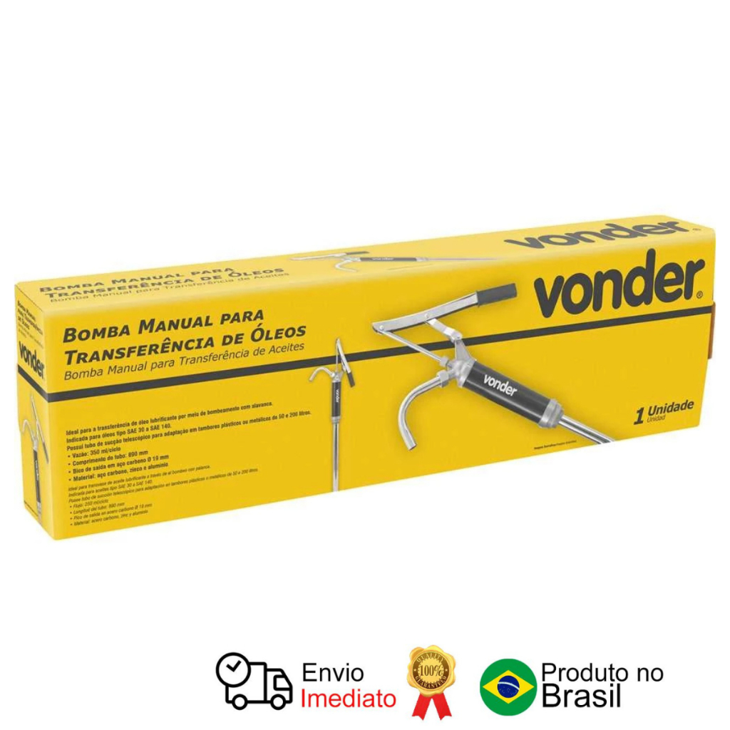 Bomba Manual Para Transferência De Óleos 350 Ml Vonder