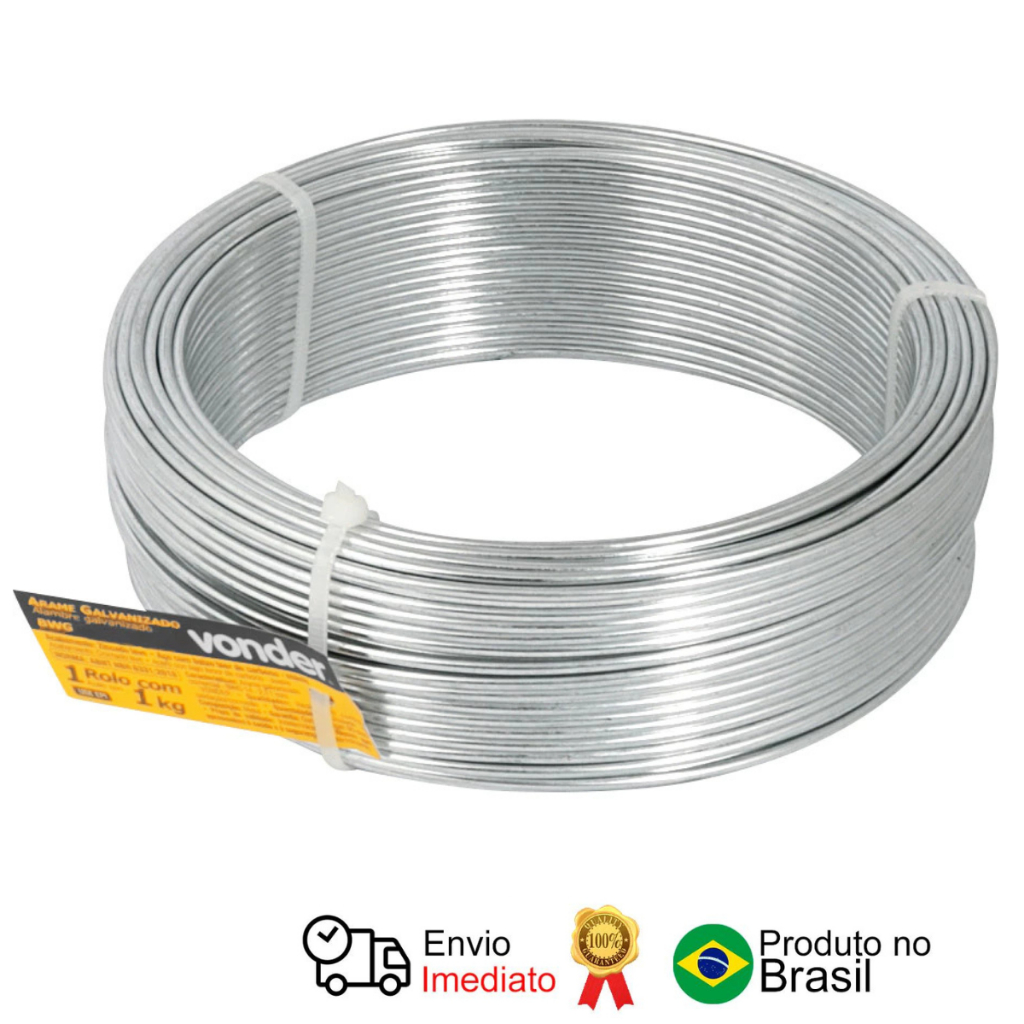Arame Galvanizado Comercial Bwg 18 124 Mm Vonder em Oferta na Shopee