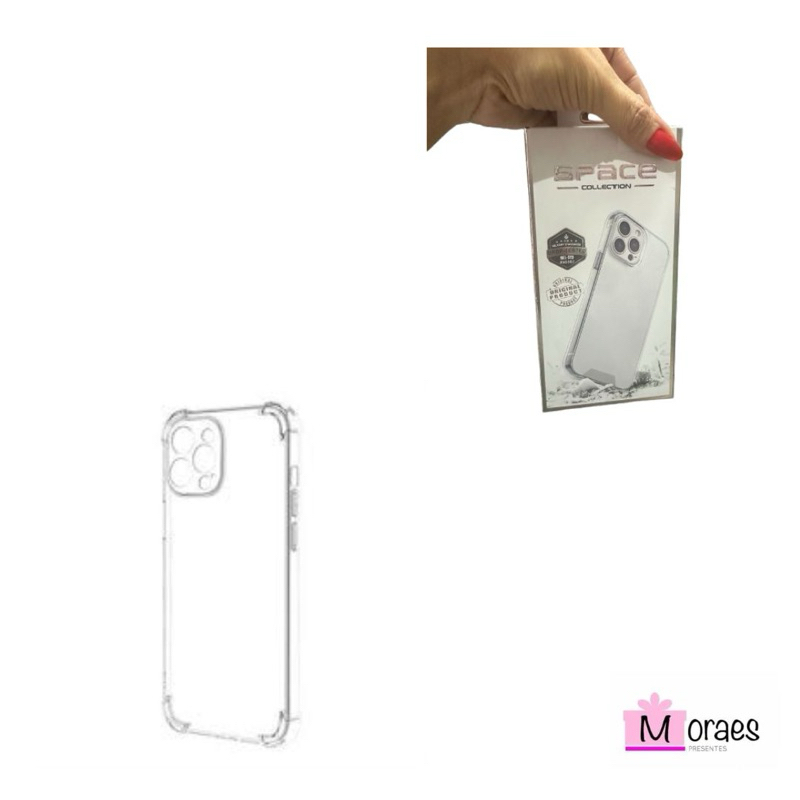 Capa para iPhone 14 PRO MAX Capinha Transparente Premium Clear Case Space