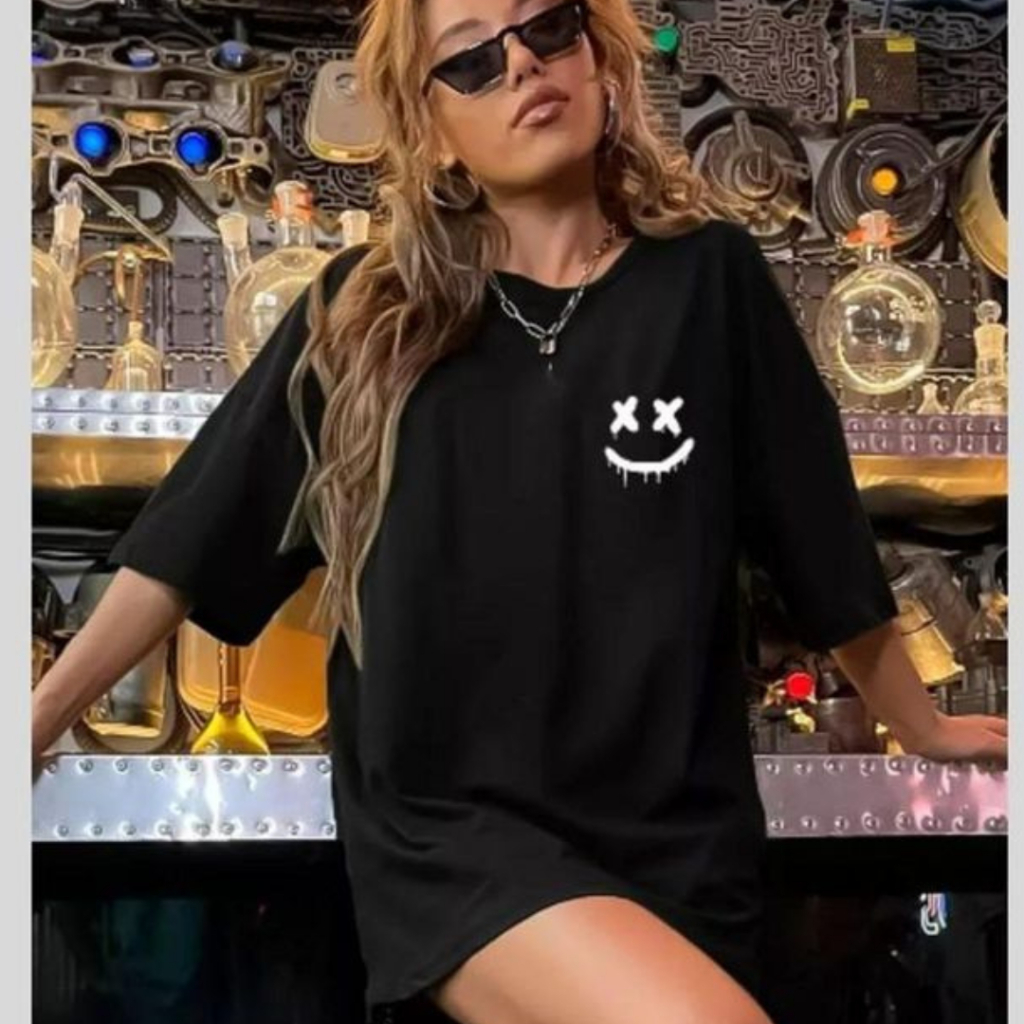 Camiseta Unissex Oversized Estilo Streetwear Academia Blusa Larga Confortável Blusão 100% Algodão