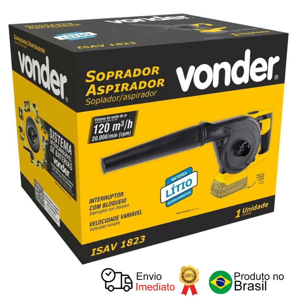 Soprador/Aspirador 18V Sem Bateria Isav 1823 Vonder
