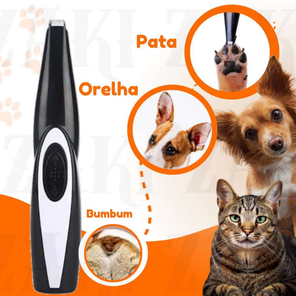 Máquina de Tosa para Pata Olhos Orelha Pet Cão Gato Profissional Aparador De Pelos Cortado...