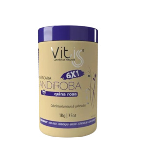 Mascara capilar hidratação andiroba + quina rosa Vitiss 1 kg Cachos Definidos Antifrizz em Oferta na Shopee