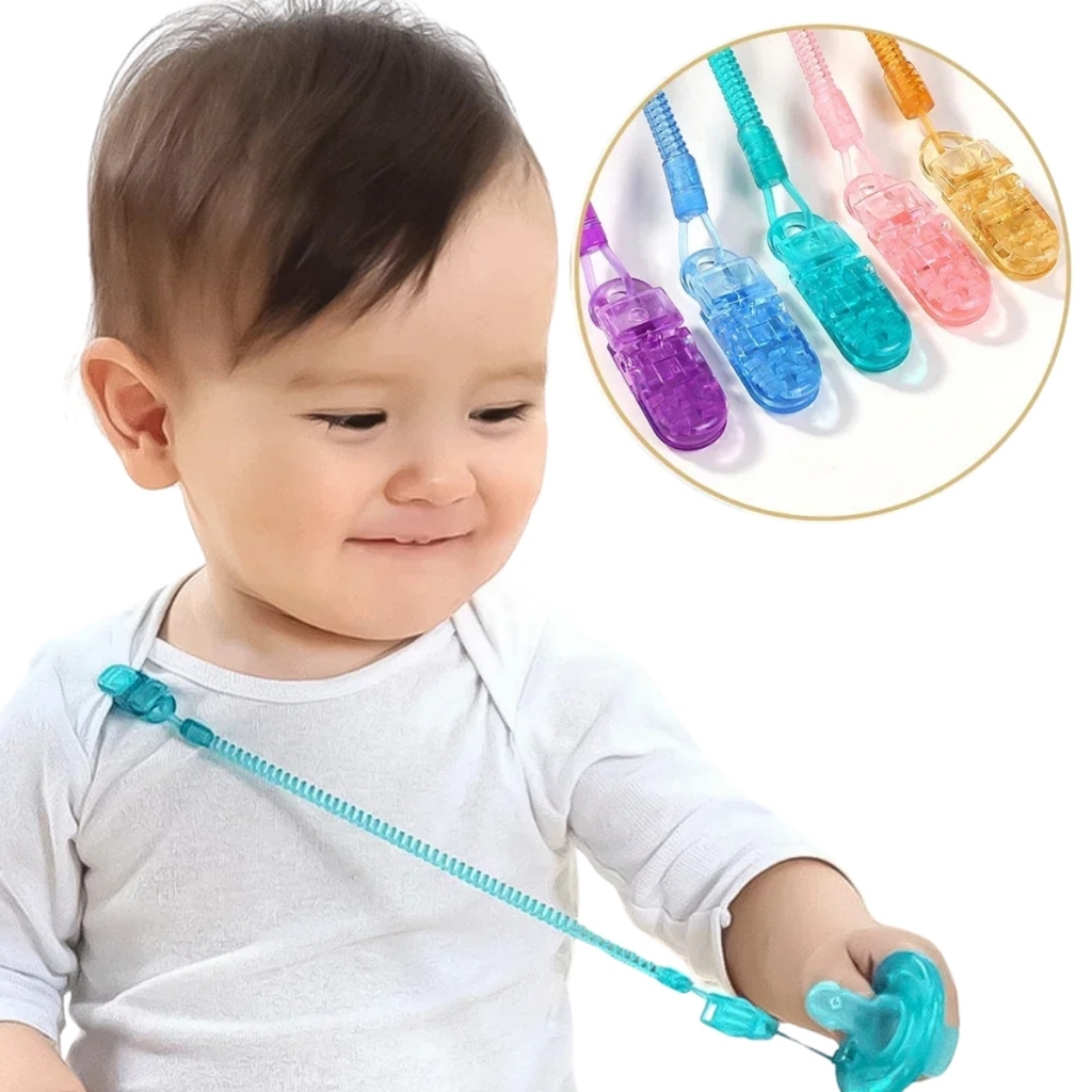 Kit 2 Prendedor de Chupeta Tipo Mola Universal