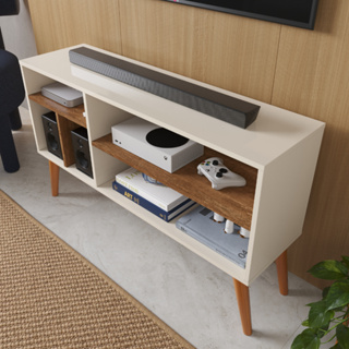 Rack Sala de Estar Estante Para Tv Com Prateleiras Multiuso em Oferta na Shopee