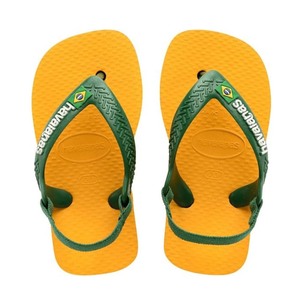 Havaianas Bebê Chinelo Infantil Baby Com Elástico Sandália Brasil Logo