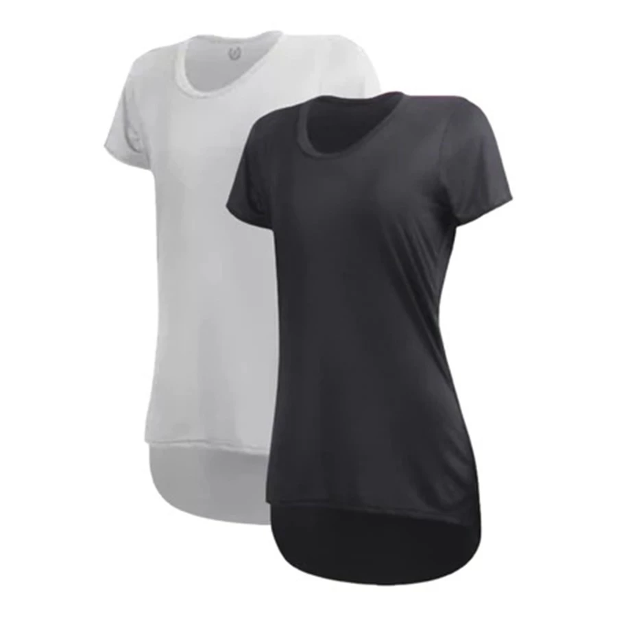 Kit 2 Camisetas Femininas Dry Fit Tapa Bumbum Mullet Academia Básicas LIsas Proteção UV 50+ — imagem 1