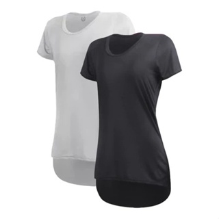 Kit 2 Camisetas Femininas Dry Fit Tapa Bumbum Mullet Academia Básicas LIsas Proteção UV 50+ em Oferta na Shopee