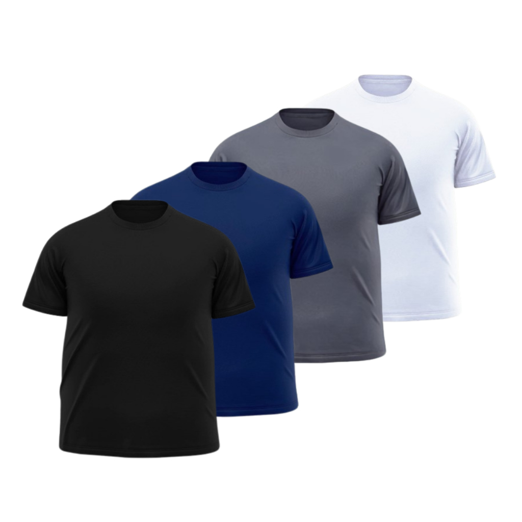 Kit 10 Camisetas Masculinas Sublimação SilkScreen Lisas Personalização Plus Size XGG G1 G2 G3