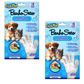 Banho A Seco Pet Luva Descartável Umedecida Com 12 Unidades em Oferta na Shopee
