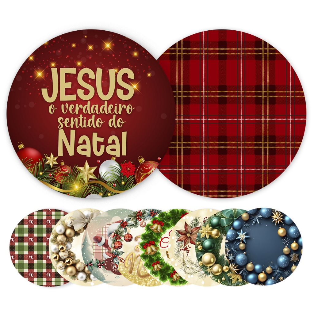 Capa Para Sousplat 35cm Natal Estampado Noel Mesa Posta