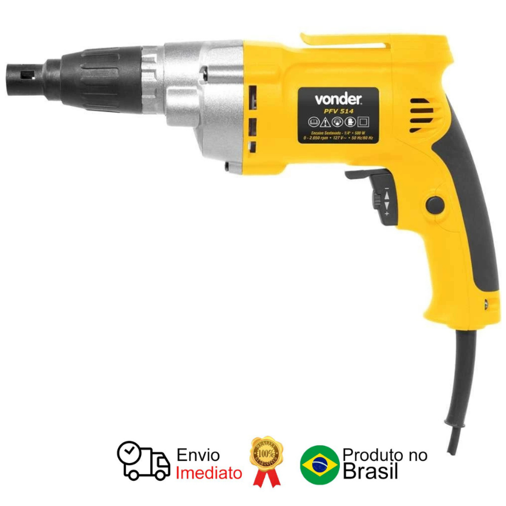 Parafusadeira Elétrica 1/4' 127 V 500W Pfv 514 Vonder em Oferta na Shopee