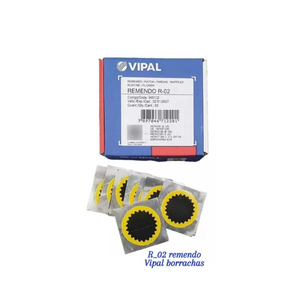 Remendo A Frio R-02 50 mm - Caixa Com 80 Unidades - Vipal