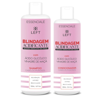 Shampoo 500ml + Condicionador 300ml Blindagem Acidificante Essenciale c/ Ácido Glicólico Mini Pack Left em Oferta na Shopee
