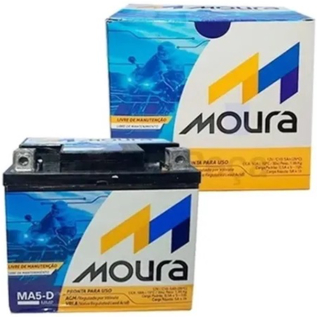 Bateria Moto Moura 5Ah Titan/Fan/Biz/Bros/Fazer Original em Oferta na Shopee