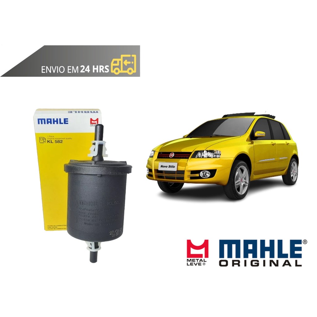 Filtro de Combustivel Fiat Stilo 1.8 de 2002 a 2011 Original Mahle Metal Leve em Oferta na Shopee