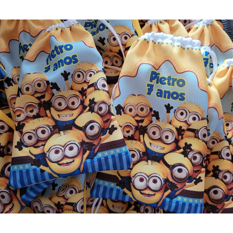 30 Sacolinhas Surpresa Lembrancinha Aniversário Personalizada Tecido (15x20) Temas