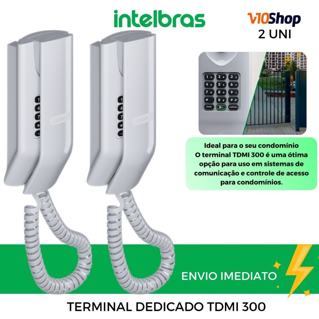Kit 2 unid. Interfone Terminal Dedicado Tdmi 300 Intelbras